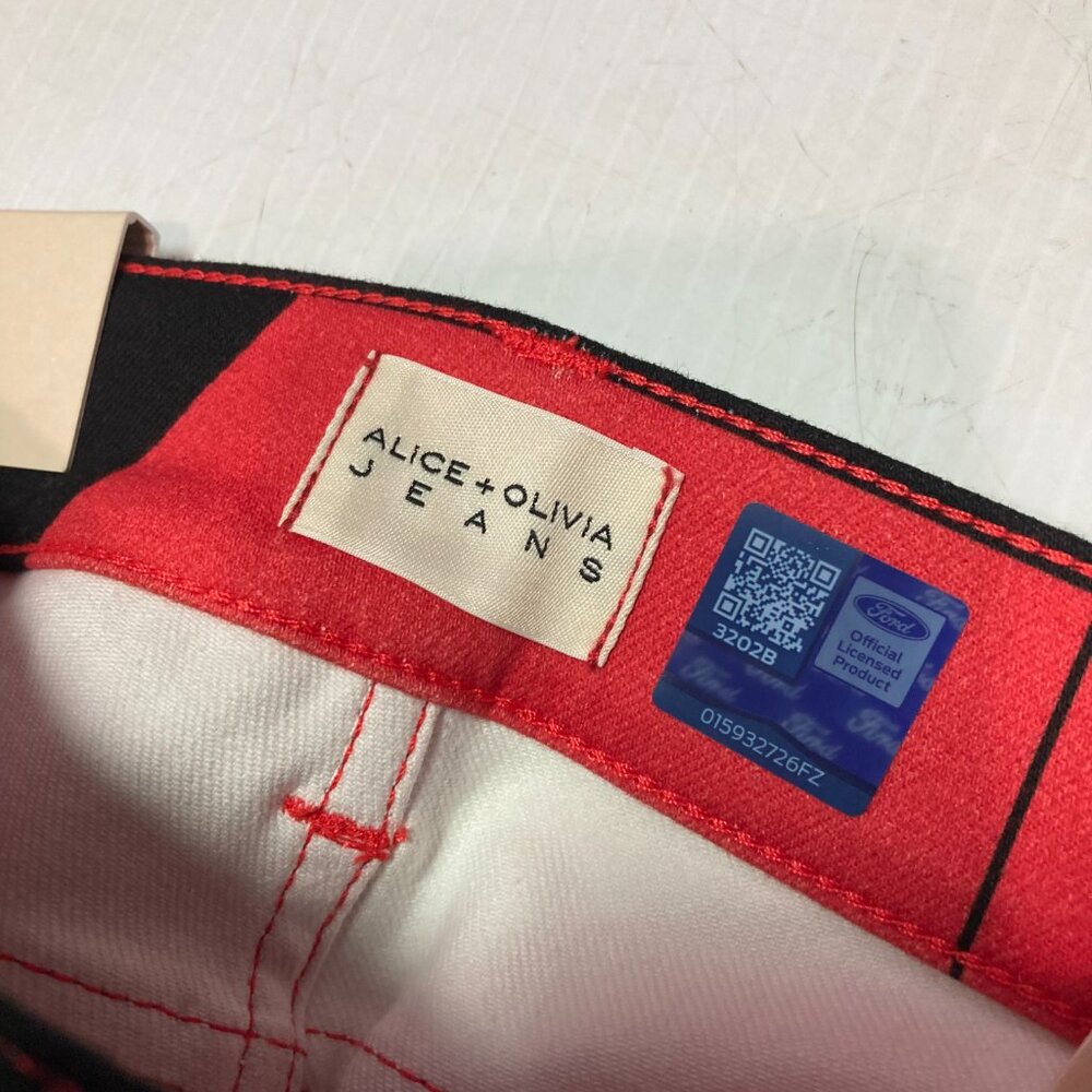 Alice + Olivia x Ford Bronco Wide Leg Graphic Pants Womens Sz 29 NWT - Picture 9 of 15